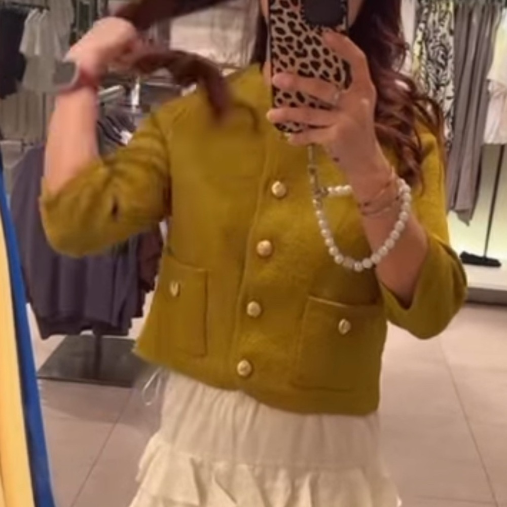 ZARA Knit Cardigan with golden buttons 2756/010 - Picture 6 of 15
